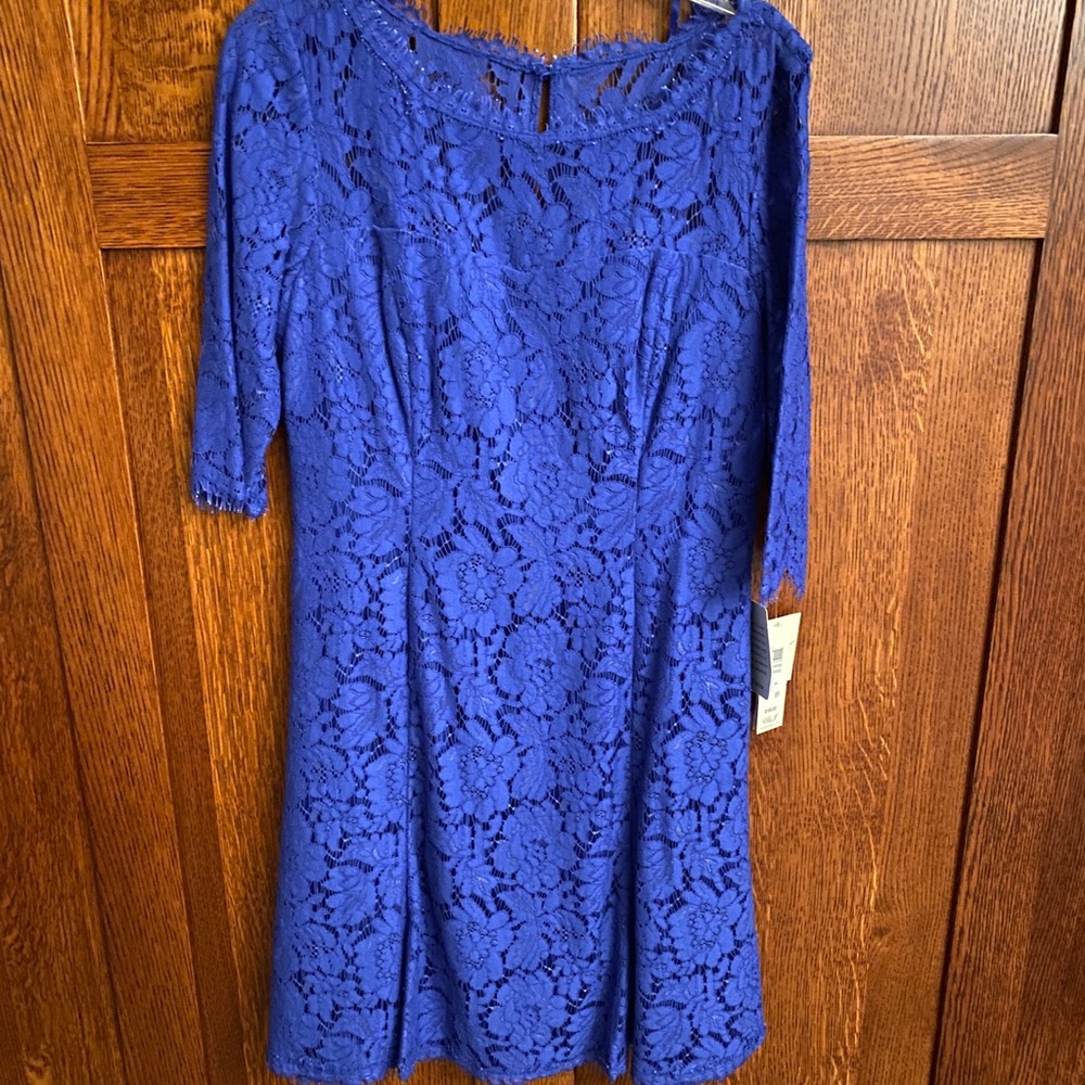 Blue lace dress